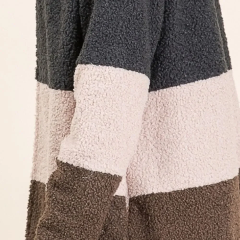 Grey Color Block Cardigan - Picture 5 of 5